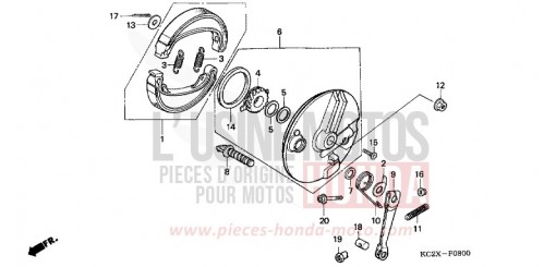 PANNEAU DE FREIN AVANT CM125CX de 1999